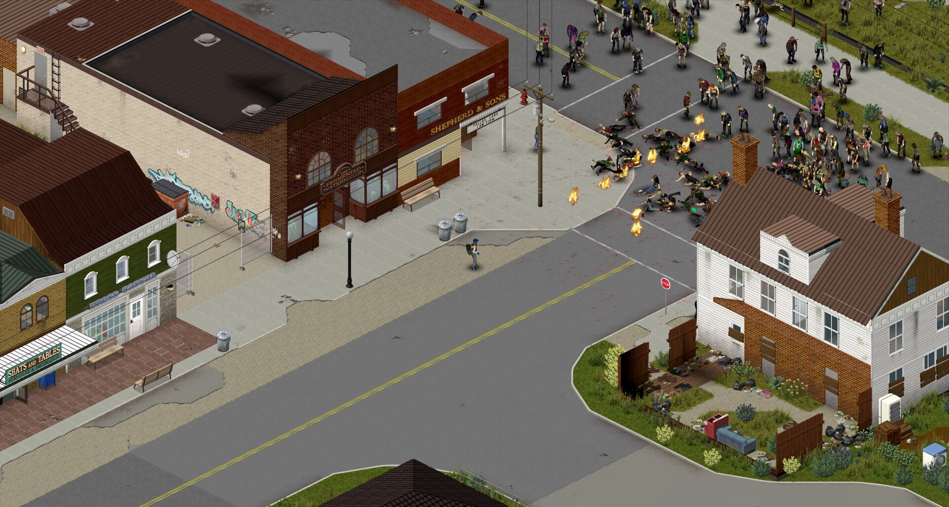 Игровое окружение Project Zomboid — официальный скриншот игры